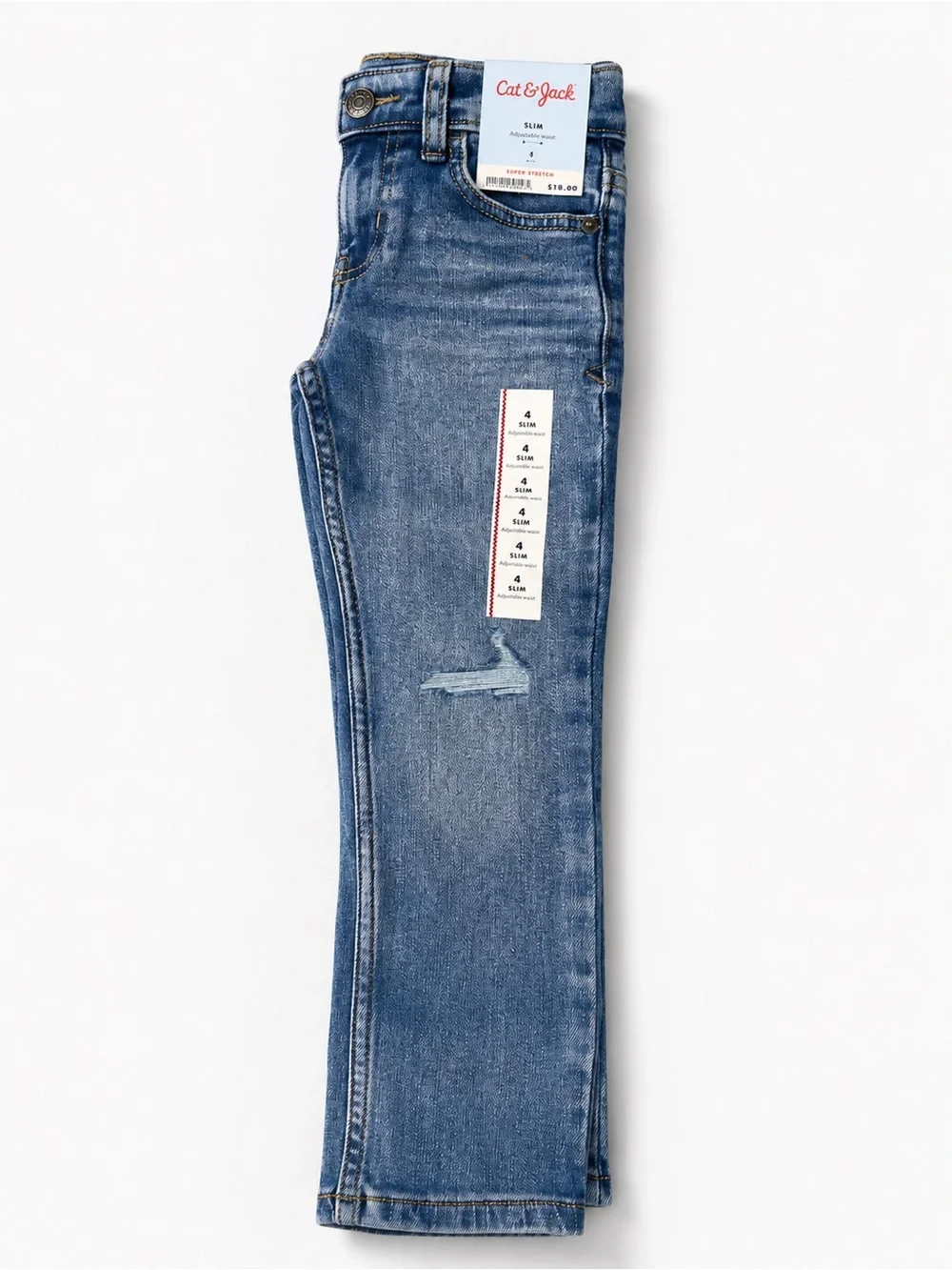 12-Pack Cat & Jack Boys Size 4 Slim Super Stretch Jeans NWT Casepack